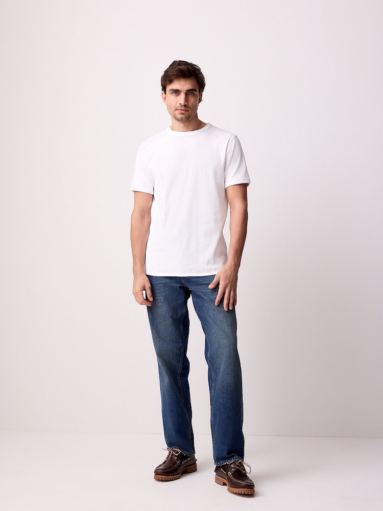 Blanc - Ribbed Short Sleeve Crew T-Shirt - Image 2 of 8