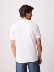 Blanc - Ribbed Short Sleeve Crew T-Shirt - Image 3 de 8