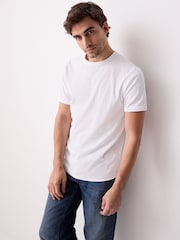 Blanc - Ribbed Short Sleeve Crew T-Shirt - Image 4 de 8