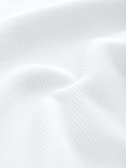 Blanc - Ribbed Short Sleeve Crew T-Shirt - Image 7 de 8