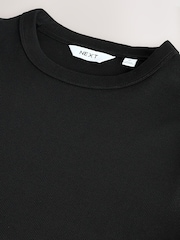 Noir - Ribbed Short Sleeve Crew T-Shirt - Image 6 de 7