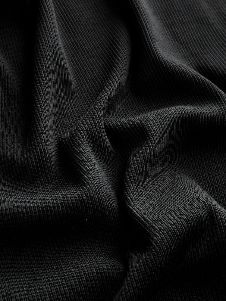 Noir - Ribbed Short Sleeve Crew T-Shirt - Image 7 of 7