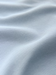 Голубой - Ribbed Short Sleeve Crew T-Shirt - Image 7 of 7