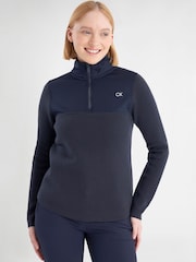 Calvin Klein Golf Blue Cecily Hybrid Quarter Zip Sweater - Image 1 of 8