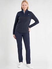Calvin Klein Golf Blue Cecily Hybrid Quarter Zip Sweater - Image 2 of 8