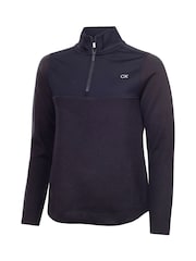 Calvin Klein Golf Blue Cecily Hybrid Quarter Zip Sweater - Image 5 of 8