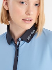 Azul - Calvin Klein Golf Whitney L/Sleeve Polo Shirt - Imagen 3 de 9