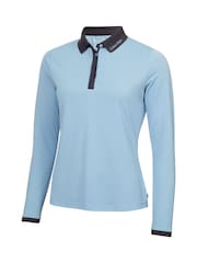 Azul - Calvin Klein Golf Whitney L/Sleeve Polo Shirt - Imagen 5 de 9