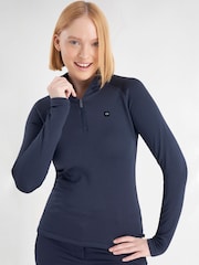 Calvin Klein Golf Blue Lantanas Textured Quarter Zip Sweater - Image 1 of 8