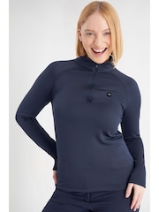 Calvin Klein Golf Blue Lantanas Textured Quarter Zip Sweater - Image 2 of 8