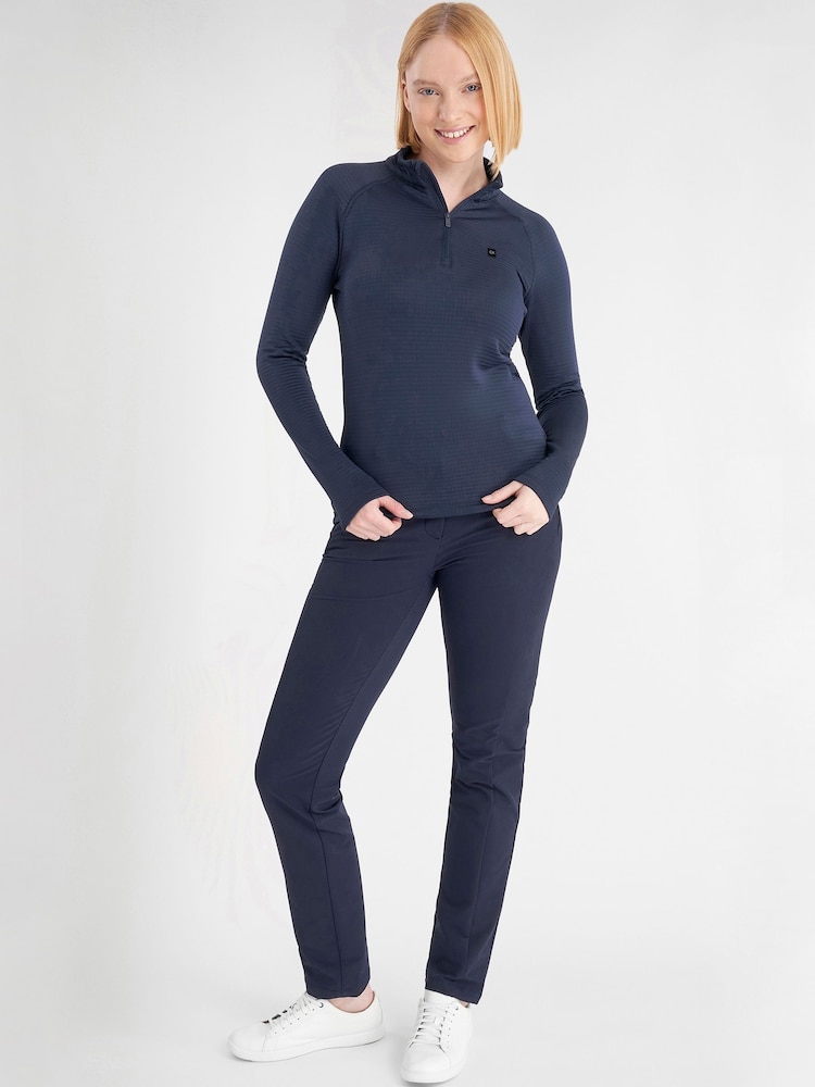 Calvin Klein Golf Blue Lantanas Textured Quarter Zip Sweater - Image 3 of 8
