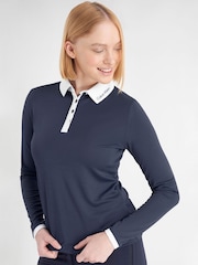 Azul oscuro - Calvin Klein Golf Whitney L/Sleeve Polo Shirt - Imagen 1 de 9