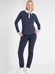 Azul oscuro - Calvin Klein Golf Whitney L/Sleeve Polo Shirt - Imagen 3 de 9
