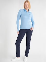 Calvin Klein Golf Blue Lantanas Textured Quarter Zip Sweater - Image 2 of 8
