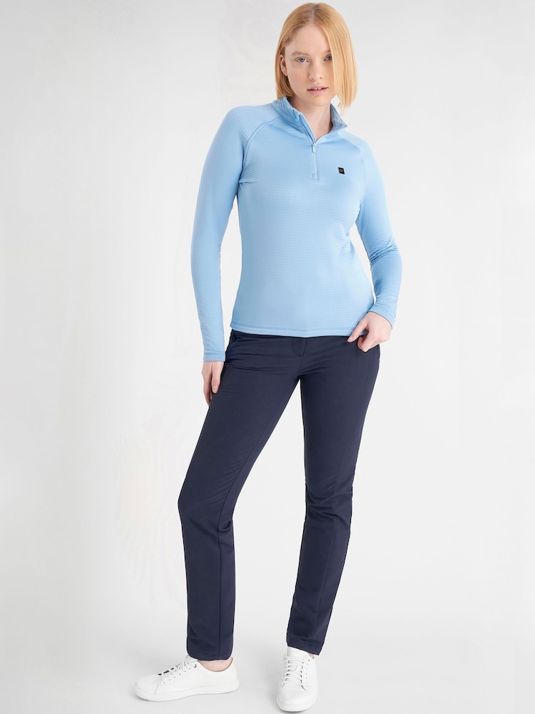 Calvin Klein Golf Blue Lantanas Textured Quarter Zip Sweater - Image 2 of 8