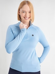 Calvin Klein Golf Blue Lantanas Textured Quarter Zip Sweater - Image 3 of 8
