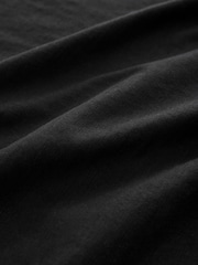 Black 100% Cotton Short Sleeve Slub T-Shirt - Image 8 of 8