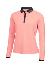 Naranja - Calvin Klein Golf Whitney L/Sleeve Polo Shirt - Imagen 5 de 9