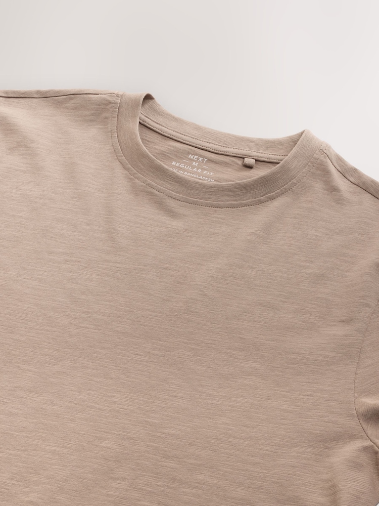 Neutral 100% Cotton Short Sleeve Slub T-Shirt - Image 6 of 6