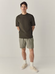 Зеленый хаки - Футболка из 100% хлопка с короткими рукавами - Image 2 of 7