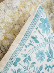 Blue Floral Tile Printed Cushion - Image 3 of 6