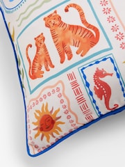 Multi Bright Indoor Outdoor Tropical Palm Tree Print Cushion - Image 5 of 5