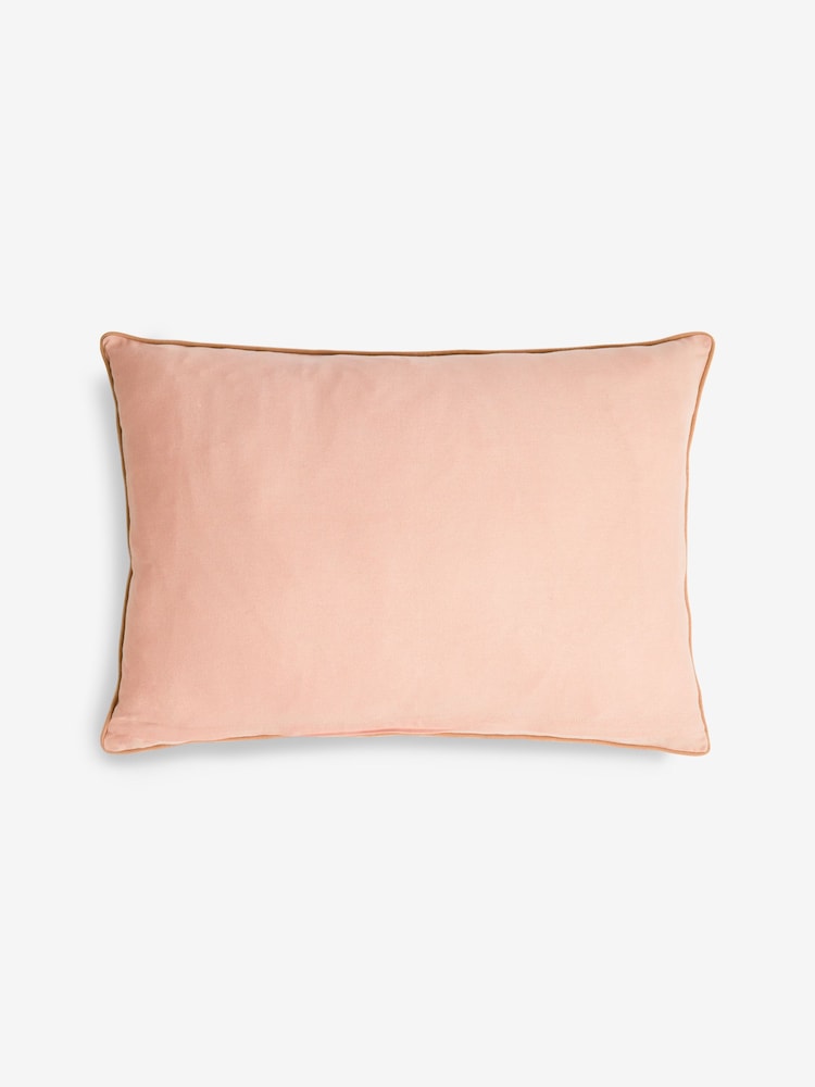 Dusky Pink Embellished Country Floral Cushion - Image 4 of 4