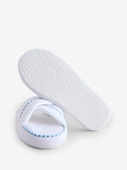 Bath & Body Works White Cross-Over Open Toe Slippers - Image 5 of 7