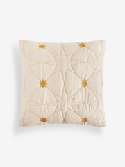 Natural Boho Embroidered Star Cushion - Image 3 of 5