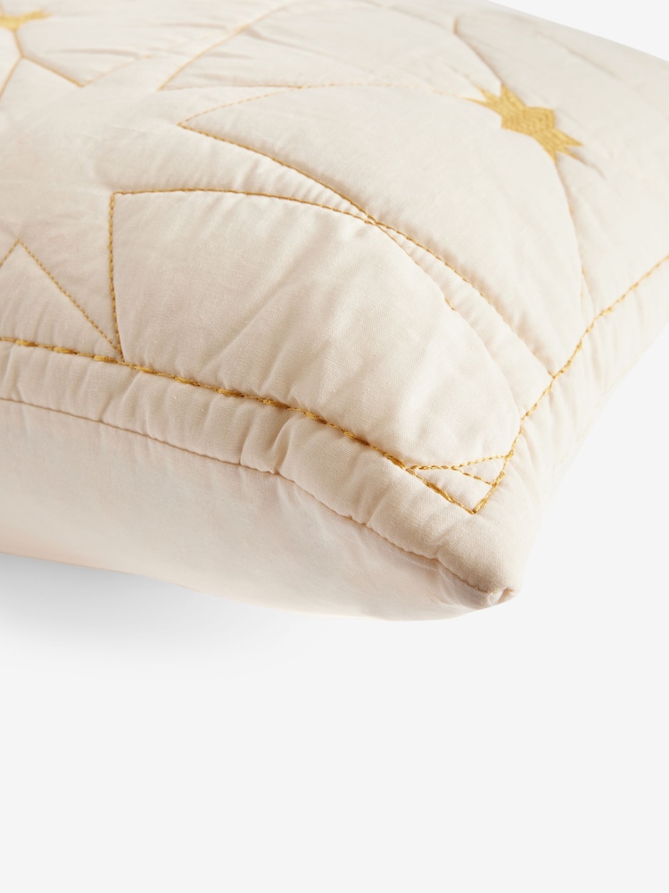 Natural Boho Embroidered Star Cushion - Image 5 of 5