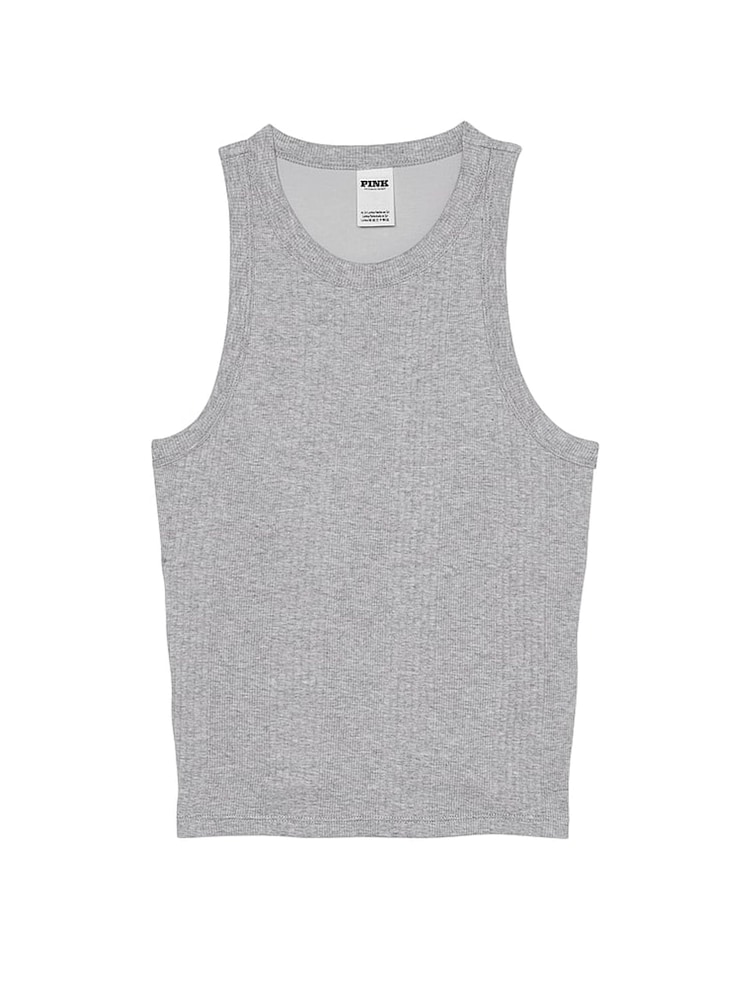 Victoria's Secret PINK Grey Heather Rib Tank Top - Image 3 of 3