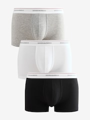 DSquared2 White/Black Underwear Logo Boxers 3 Pack - Image 1 of 4
