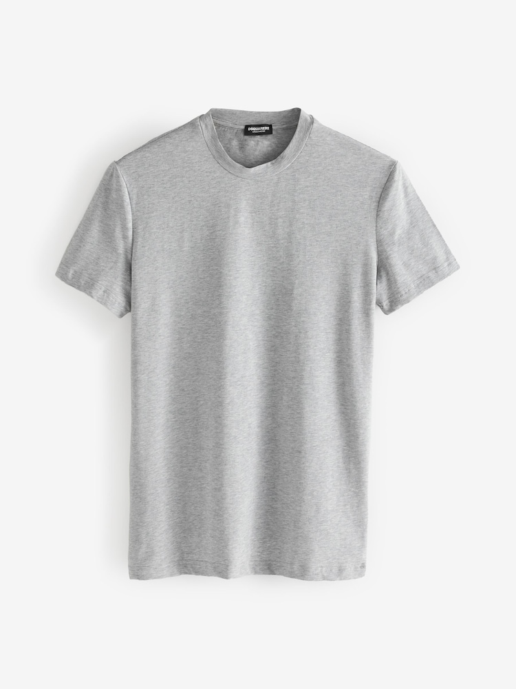 DSquared2 White/Black Underwear Short Sleeve Logo T-Shirts 3 Pack - Image 2 of 4 DSquared2 White/Black Underwear Short Sleeve Logo T-Shirts 3 Pack - Image 2 of 4