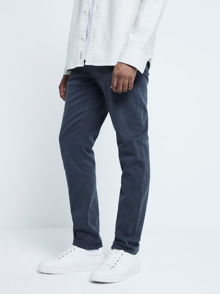 Blau - River Island Stretch-Jeans in Slim-Fit - Bild 1 von 6
