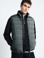 River Island Blue Light Quilted Gilet - Image 1 of 6