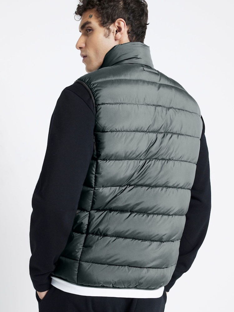 River Island Blue Light Quilted Gilet - Image 2 of 6