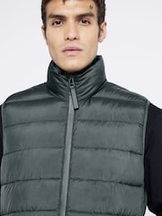 River Island Blue Light Quilted Gilet - Image 4 of 6