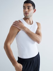 River Island Grey Marl Mixed Muscle fit Ribbed Vests 3 Pack - Image 2 of 5