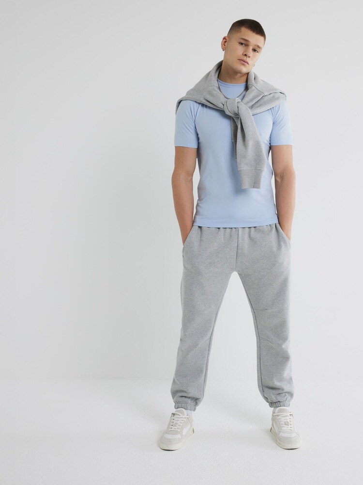 River Island Black Regular Fit Essential 100% Cotton Joggers - Image 2 of 6