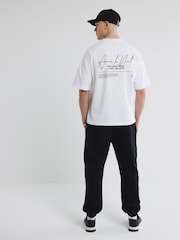 River Island Black Regular Fit Essential 100% Cotton Joggers - Image 3 of 6