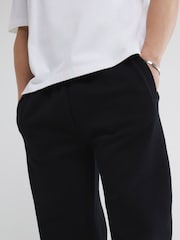 River Island Black Regular Fit Essential 100% Cotton Joggers - Image 4 of 6