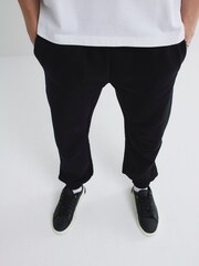 River Island Black Regular Fit Essential 100% Cotton Joggers - Image 5 of 6