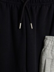 River Island Black Regular Fit Essential 100% Cotton Joggers - Image 6 of 6