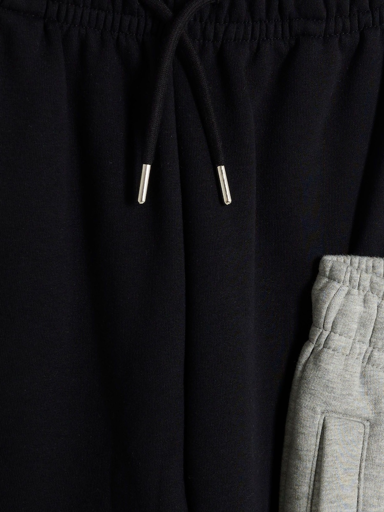 River Island Black Regular Fit Essential 100% Cotton Joggers - Image 6 of 6