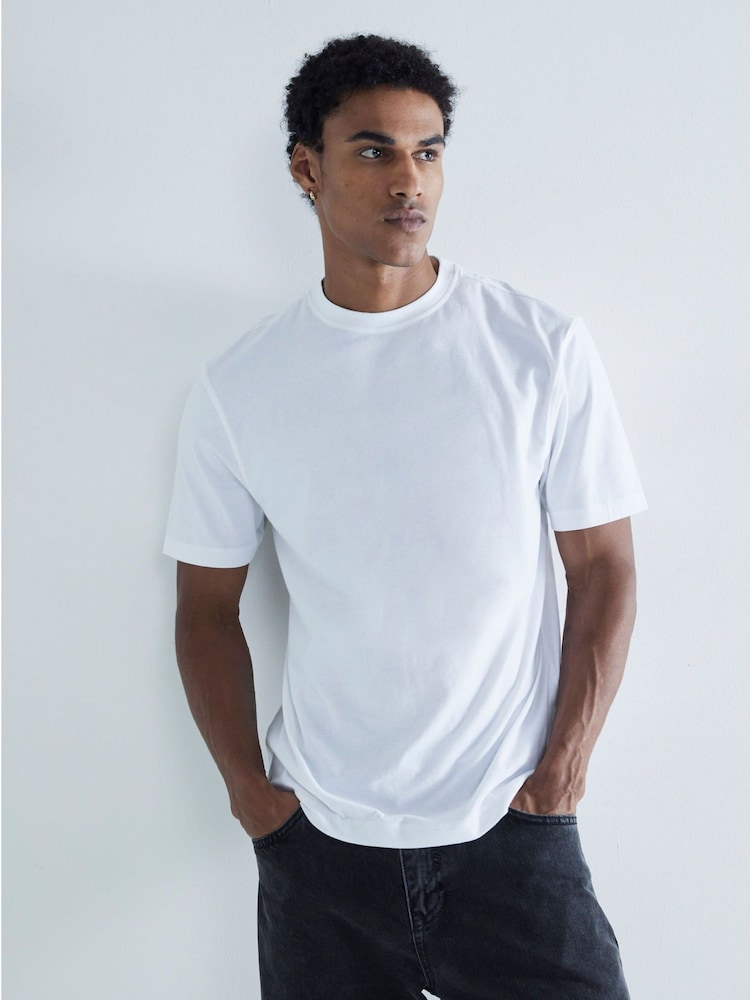 River Island White Regular Fit T-Shirts 3 Pack - Image 2 of 6