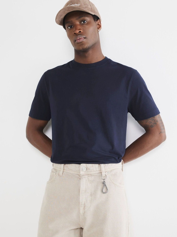River Island Blue Slim Fit T-Shirts 3 Pack - Image 2 of 6