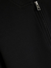 River Island Black Slim Fit Square Neck Pique 100% Cotton Polo Shirt - Image 6 of 6