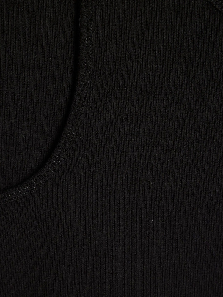 River Island Black Muscle fit Ribbed vests 2 pack - Image 5 of 5
