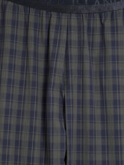 River Island Green Woven Check Pyjamas 100% Cotton Trousers - Image 4 of 4
