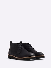 River Island Black Leather Chukka Boots - Image 2 of 4